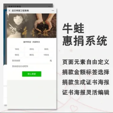 【最新】牛蛙惠捐系统